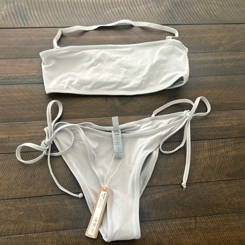 Skims Swim Bandeau Bikini Top/Dippy Tie Set